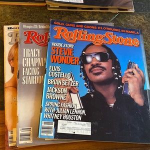 Stevie wonder Tracy Chapman Wilson Phillips Rolling Stone magazine 3 issues